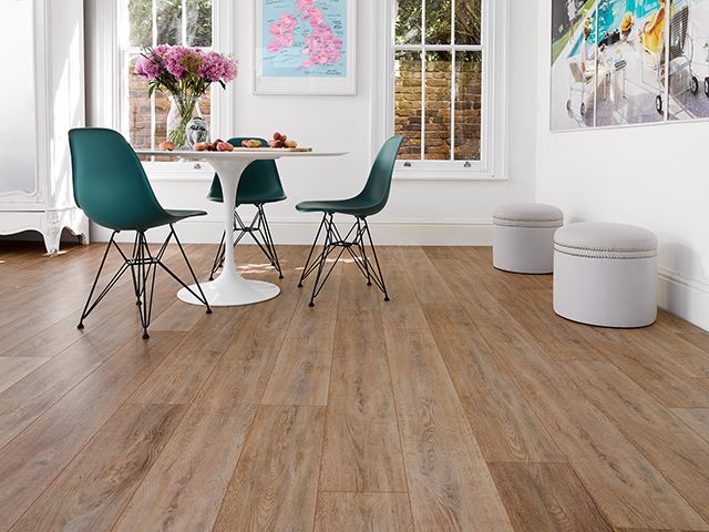 dining room with wooden flooring - goodhomesmagazine.com