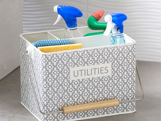 utilities box - cleaning caddies to tidy up your routine - shopping - goodhomesmagazine.com