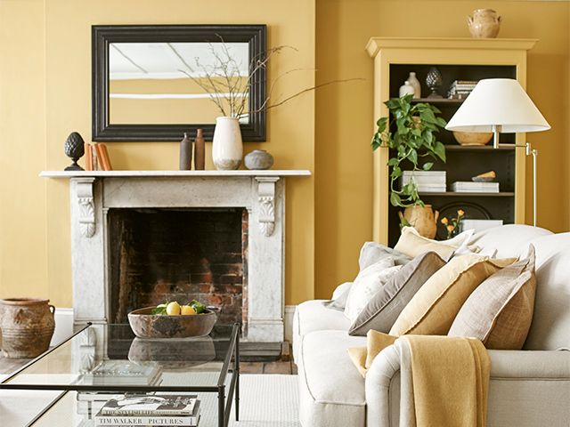 yellow living room inspiration - neptune introduces new colour perfect for spring - news - goodhomesmagazine.com
