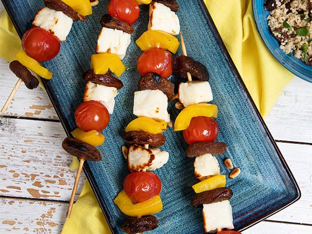 halloumi skewers - 4 BBQ recipes suitable for vegetarians - kitchen - goodhomesmagazine.com