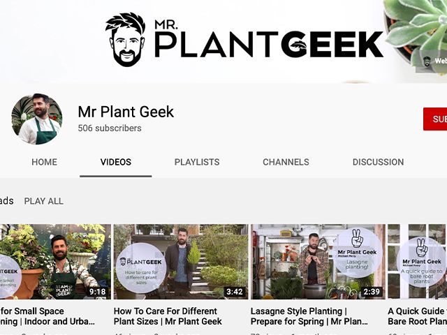 mr plant geek youtube - where to find garden inspiration during lockdown - garden - goodhomesmagazine.com