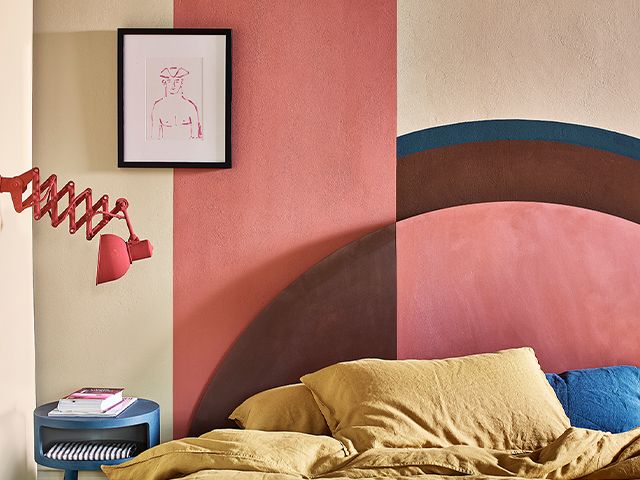 multi tonal bedroom paint scheme - top tips on painting your home during lockdown - inspiration - goodhomesmagazine.com