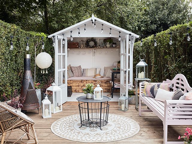 relaxed garden seating area - how to create a cosy garden seating area - garden - goodhomesmagazine.com