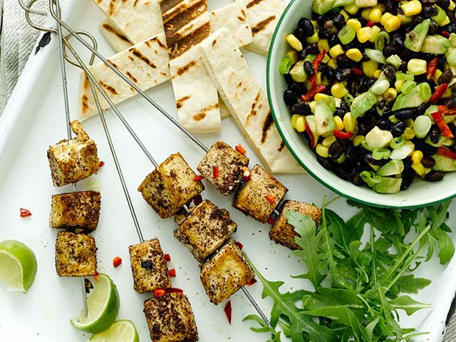 tofu skewers with salsa - 4 BBQ recipes suitable for vegetarians - kitchen - goodhomesmagazine.com