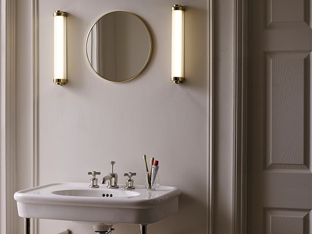bathroom wall lights - how to make your bathroom look more expensive - bathroom - goodhomesmagazine.com