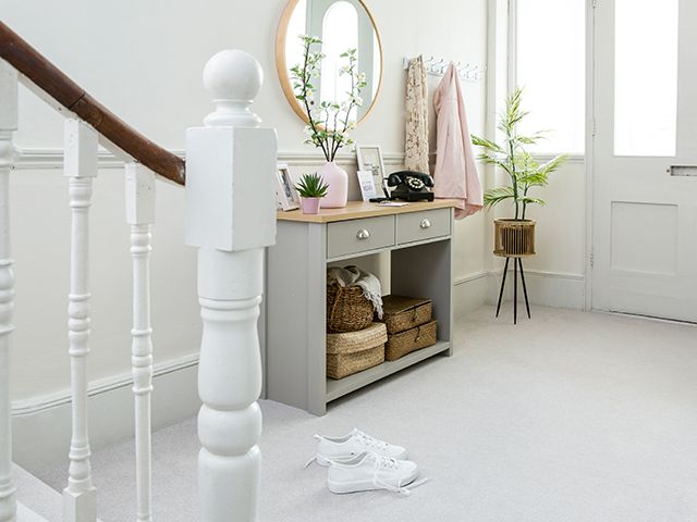 grey hallway carpet design - how to clean your carpet ready for spring - inspiration - goodhomesmagazine.com