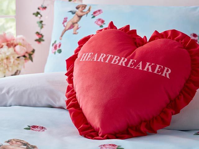 heartbreaker cushion - John Lewis & Partners launches bedding range with Skinnydip - news - goodhomesmagazine.com 