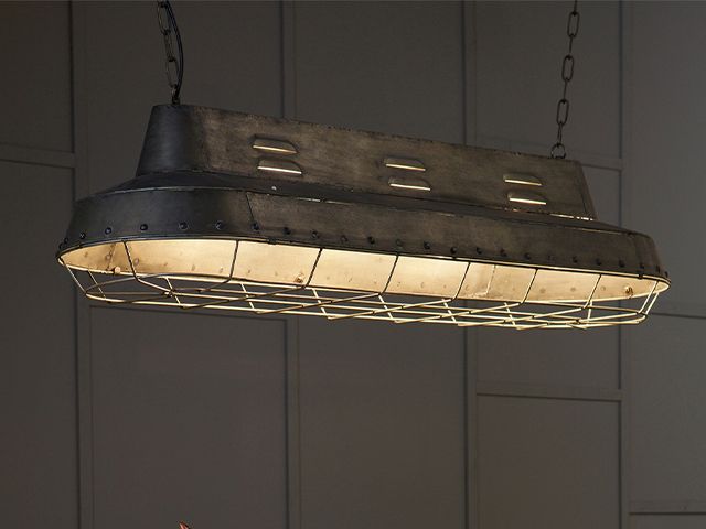 industrial bar kitchen light - industrial kitchen: 7 stylish additions - kitchen - goodhomesmagazine.com