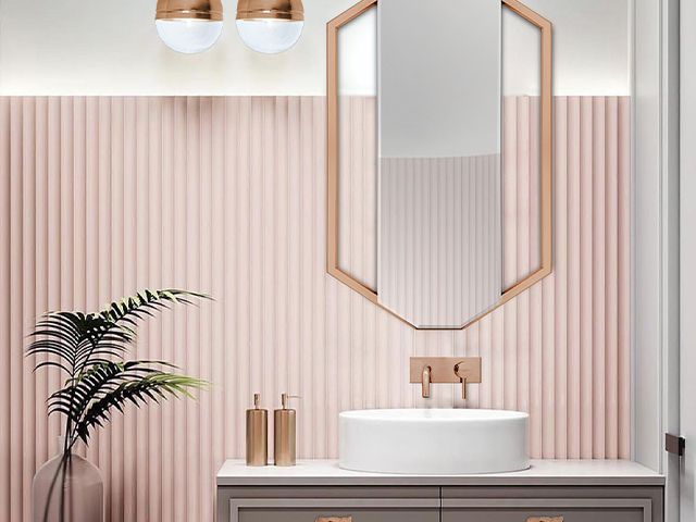 pink bathroom scheme - how to make your bathroom look more expensive - bathroom - goodhomesmagazine.com