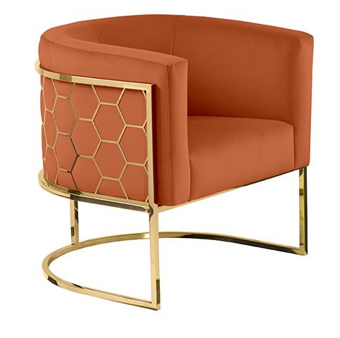 terracotta and gold chair - the terracotta trend: our top picks - inspiration - goodhomesmagazine.com