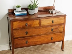 vintage chest of drawers with plants - aldi launches range of upcycling tools - news - goodhomesmagazine.com