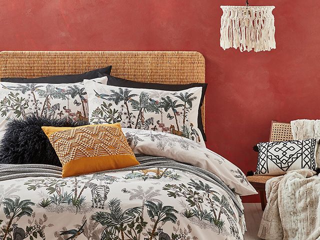 warm bedroom scheme - how to feng shui your home during lockdown - inspiration- goodhomesmagazine.com