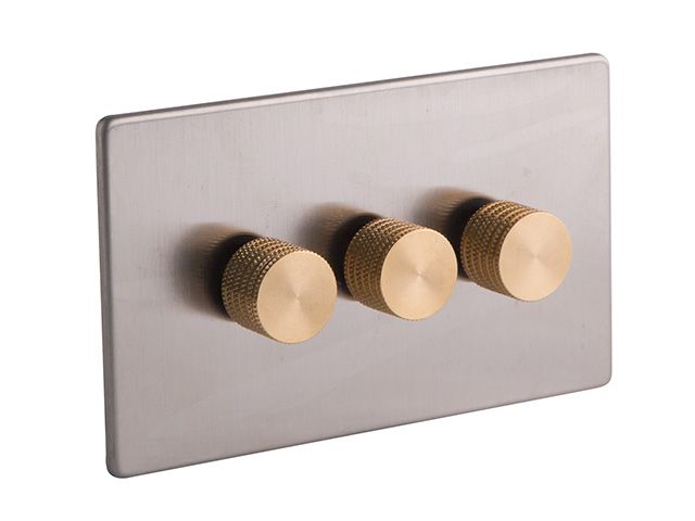TRIPLE DIMMER SWITCH Silver Gold