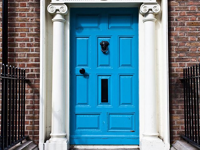 blue front door - this front door colour adds the most value to your home - inspiration - goodhomesmagazine.com