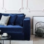 blue velvet sofa - how to get the boutique hotel look at home - inspiration - goodhomesmagazine.com