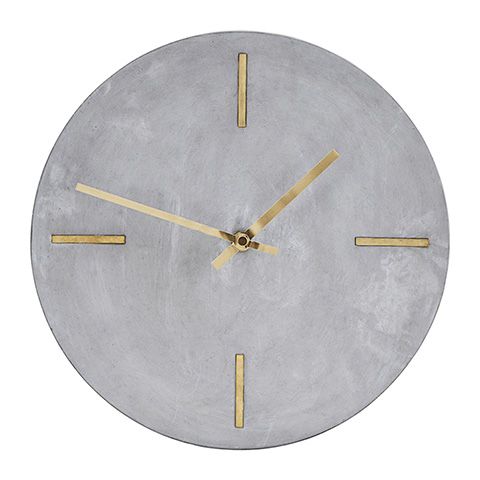 concrete clock - 7 stylish concrete items for your home - shopping - goodhomesmagazine.com