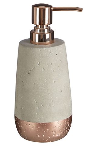 concrete soap dispenser - 7 stylish concrete items for your home - shopping - goodhomesmagazine.com