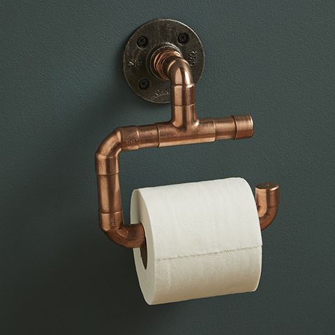 copper pipe toilet roll holder - 7 accessories for quirky bathrooms - bathroom - goodhomesmagazine.com