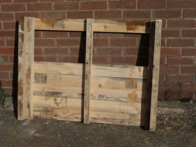 diy pallet bar tutorial step 2 - goodhomesmagazine.com - garden