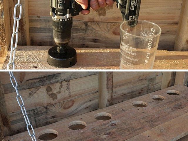 diy pallet bar tutorial step 6 - goodhomesmagazine.com - garden