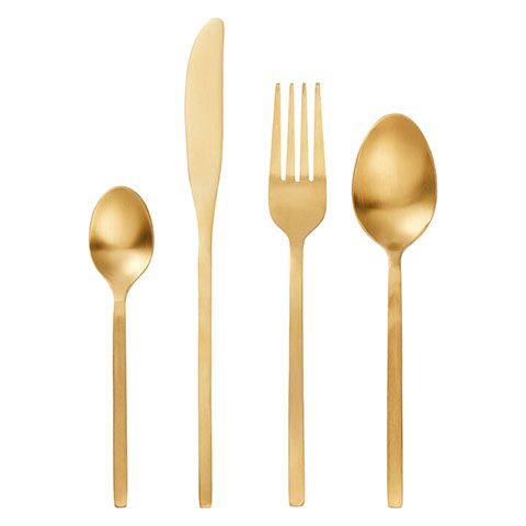 gold cutlery set - 7 statement accessories we're loving under £20 - shopping - goodhomesmagazine.com
