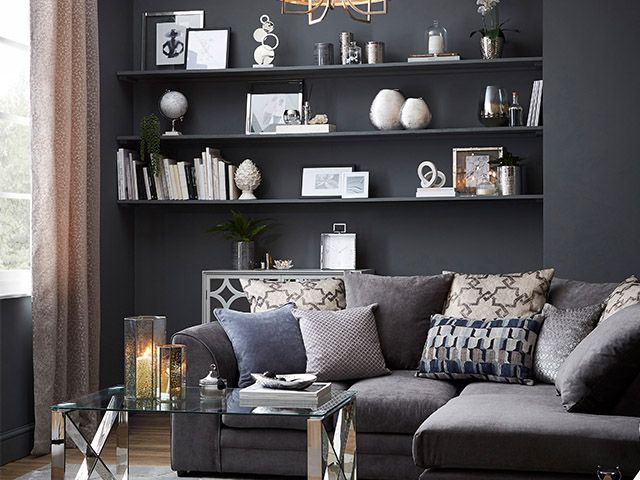 grey sofa grey living room - 7 ways to update your living room for free - living room - goodhomesmagazine.com