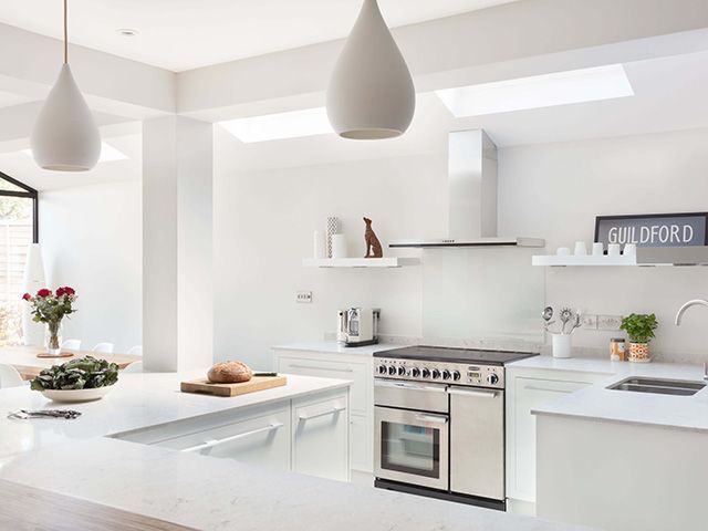 harvey jones White Linear Kitchen - goodhomesmagazine.com