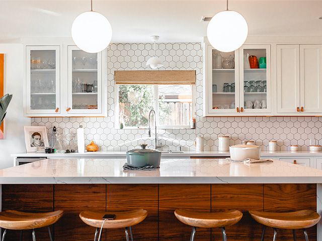 hexagon tiles modern kitchen - how the coronavirus has affected kitchen design - kitchen - goodhomesmagazine.com