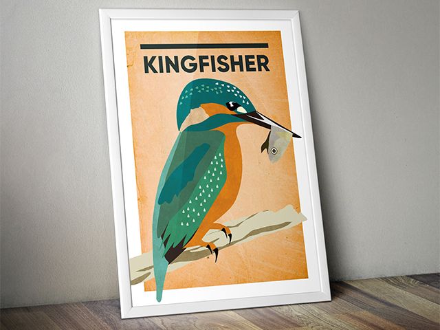 kingfisher art print - fathers day gifts for under £50 - shopping - goodhomesmagazine.com