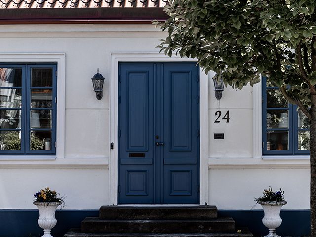 navy front door - what does the colour of your front door say about you? - inspiration - goodhomesmagazine.com