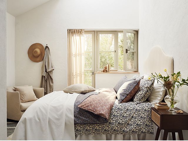 neutral bedroom - sneak preview of H&M Home's upcoming collection - shopping - goodhomesmagazine.com