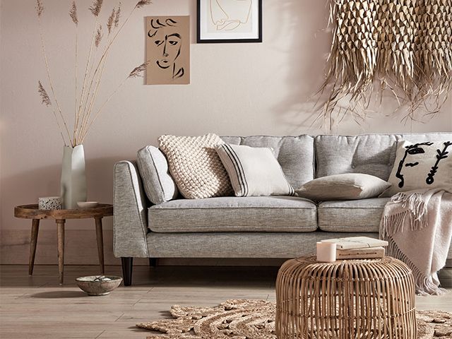 neutral boho living room - 7 ways to update your living room for free - living room - goodhomesmagazine.com