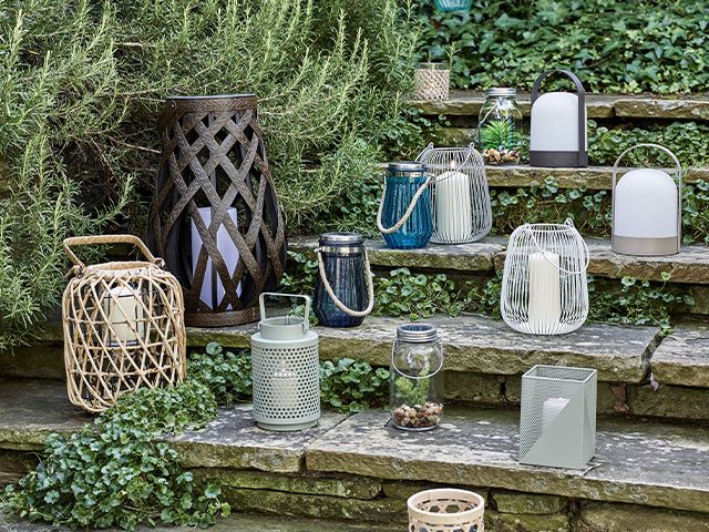 outdoor lantern collection - how to bring festival vibes to your garden this summer - garden - goodhomesmagazine.com
