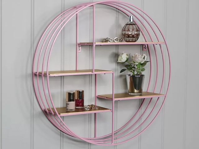 pink bathroom round shelf - 7 accessories for quirky bathrooms - bathroom - goodhomesmagazine.com