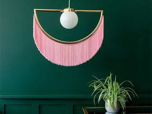 pink fringe light - 5 styling ideas for an Art Deco-inspired bedroom - bedroom - goodhomesmagazine.com