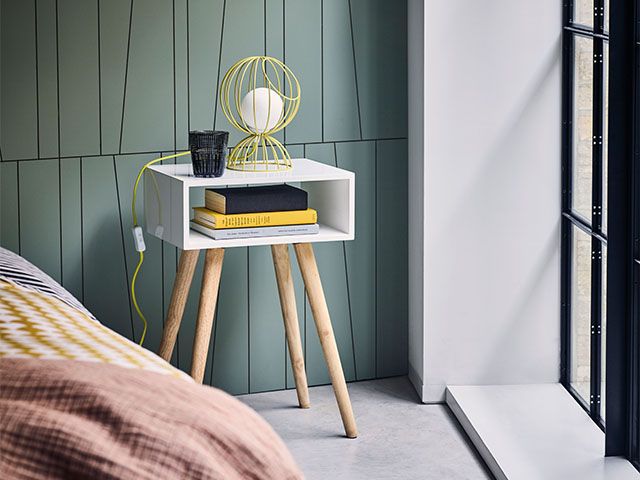 scandi bedside table - 6 bedside tables for compact bedrooms - bedroom - goodhomesmagazine.com