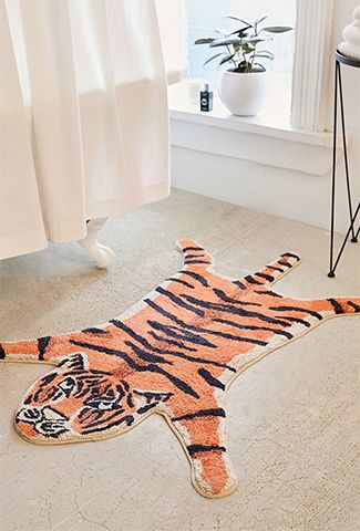 tiger bath mat - 7 accessories for quirky bathrooms - bathroom - goodhomesmagazine.com