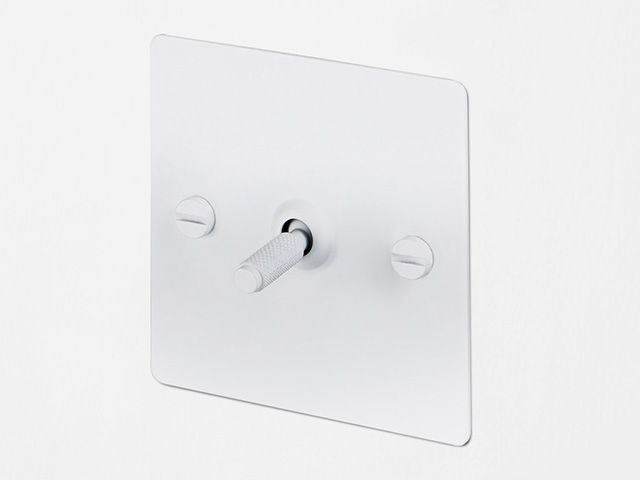 white toggle buster punch light socket