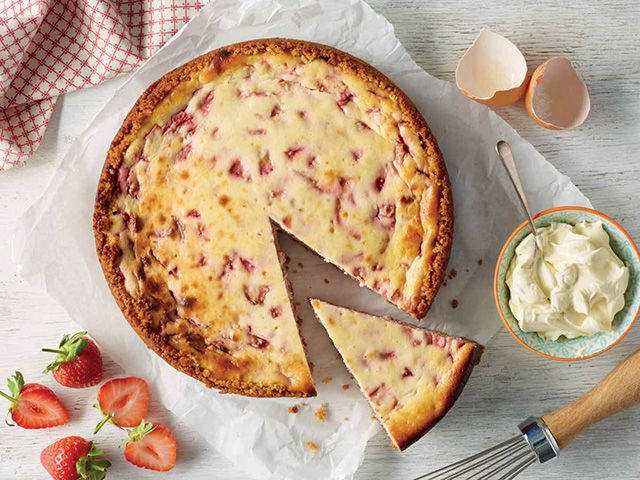 Aldis Baked Strawberry baked Cheesecake Recipe - kitchen - goodhomesmagazine.com
