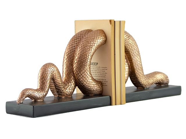 Gold Snake Bookends from rockett st george - shopping - goodhomesmagazine.com