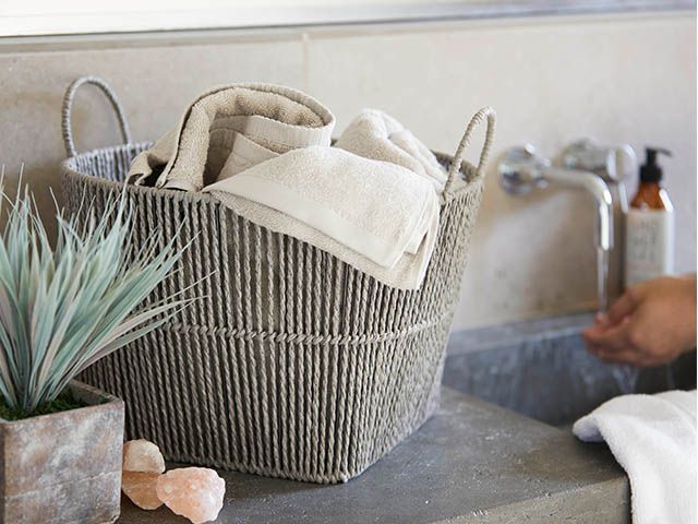 bathroom basket storage - bathroom storage solutions for every interior style - bathroom - goodhomesmagazine.com