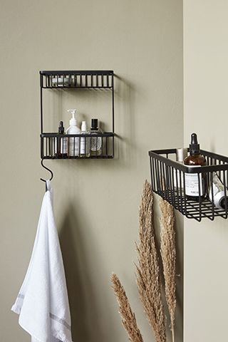 black bathroom shelves - bathroom storage solutions for every interior style - bathroom - goodhomesmagazine.com