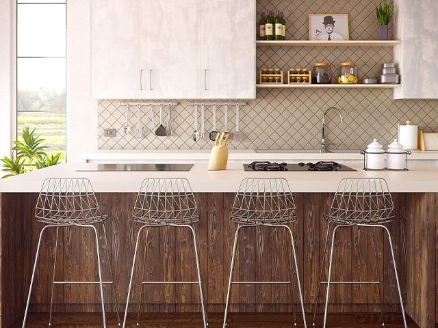 geometric bar stools - top hygiene tips when designing your home - inspiration - goodhomesmagazine.com