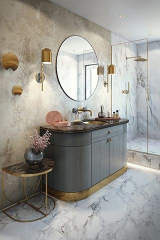 marble bathroom - design ideas for statement bathrooms - bathroom - goodhomesmagazine.com