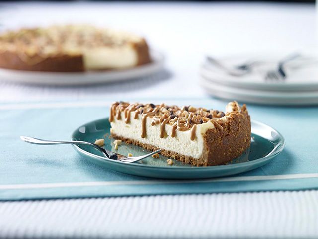 ny style baked cheesecake with peanutty crust recipe - kitchen - goodhomesmagazine.com