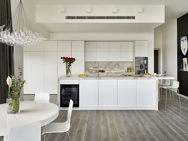 white kitchen space - how to pick the right shade of white for your home - inspiration - goodhomesmagazine.com