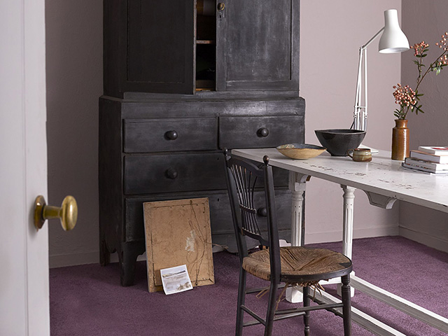 purple carpet in lilac room - bedroom - goodhomesmagazine.com