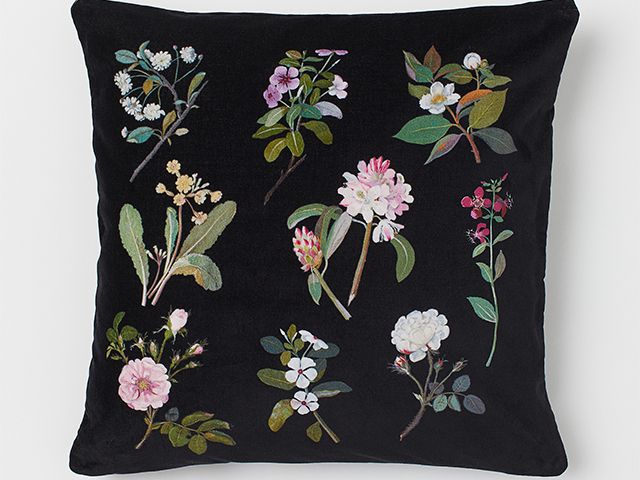 botanical cushion - h&m home launches new british museum collection - news - goodhomesmagazine.com