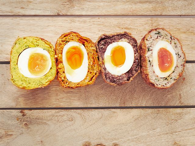 chorizo scotch eggs - 4 quintessentially british afternoon tea recipes - kitchen - goodhomesmagazine.com