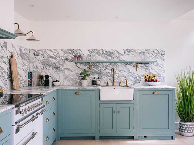 country style blue kitchen - explore this modern country kitchen in the cotswolds - kitchen - goodhomesmagazine.com